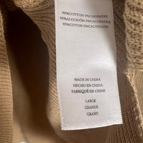 Rails Piper Tan Long Sleeve Cashmere Blend Henley Sweater Size Large - Picture 15 of 15